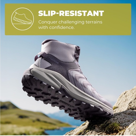 NORTIV 8 Hiking Boots Waterproof Arch Support Sneakers Walking Lightweight Echo - Picture 5 of 14